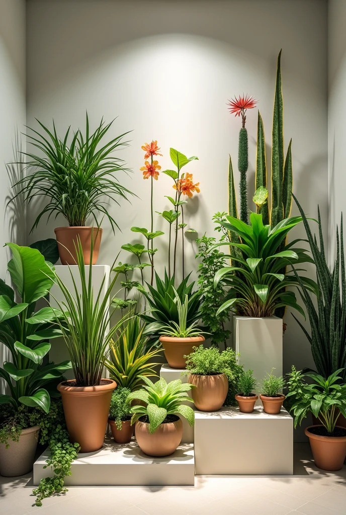 Curated botanical collection display