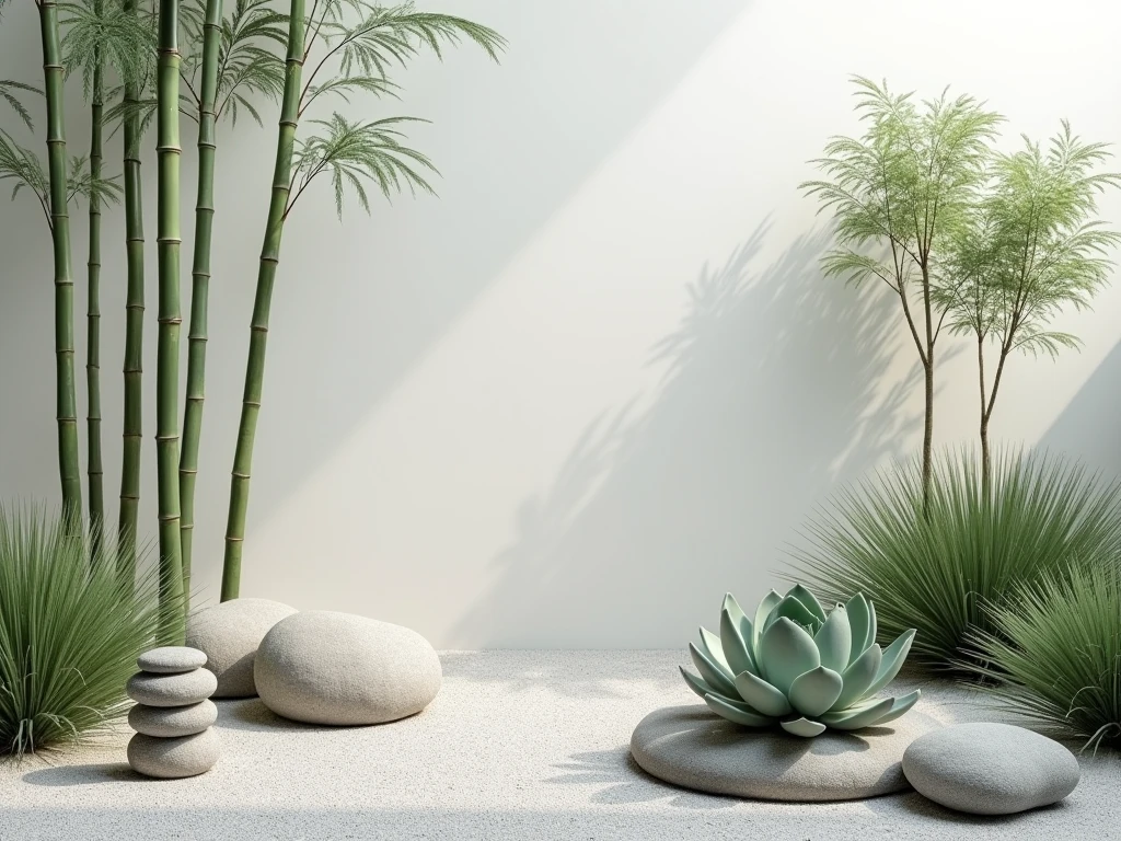 Minimalist Zen Garden Floral Zone